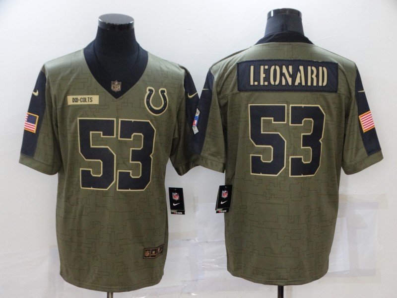 Men's Indianapolis Colts Darius Leonard #53 Brown Jersey